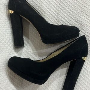 Michael Kors Black and Gold Heels